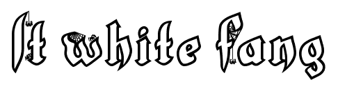 LT White Fang font